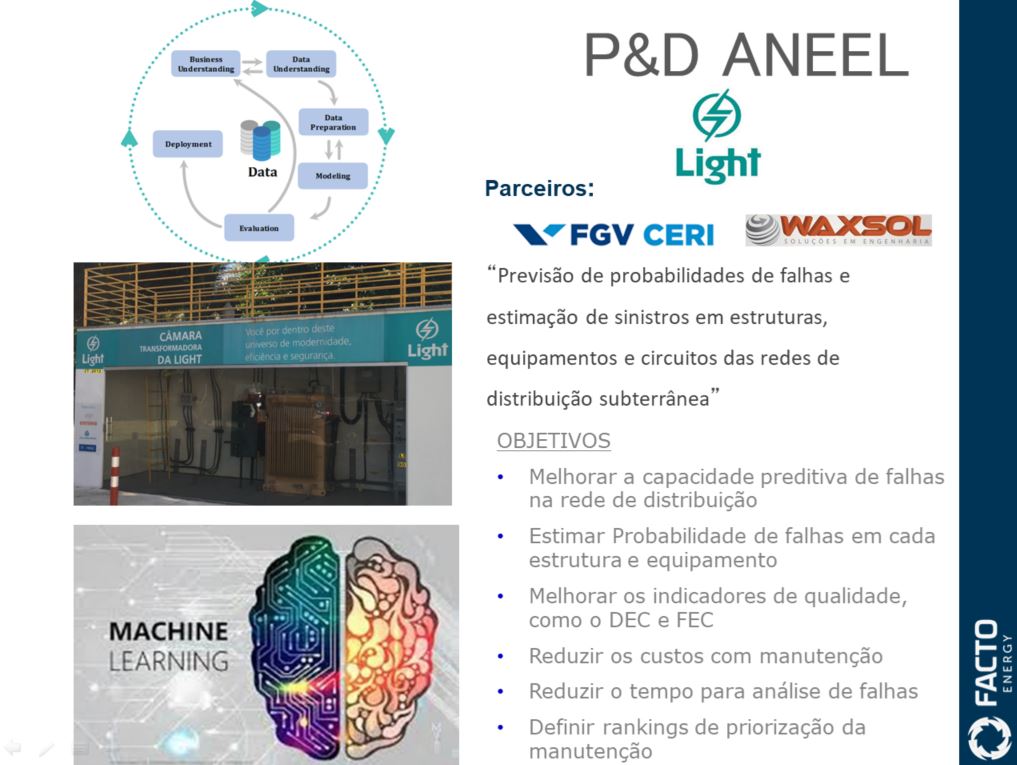 Previsão de probabilidades de falhas e estimação de sinistros em estruturas, equipamentos e circuitos das redes de distribuição subterrânea