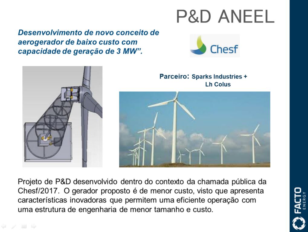 Desenvolvimento de novo conceito de  aerogerador de baixo custo com  capacidade de geração de 3 MW